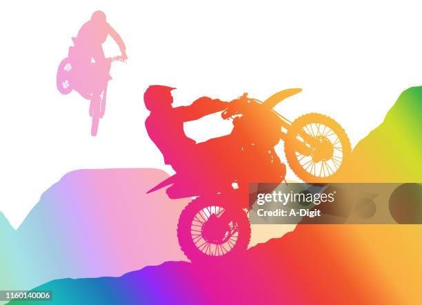 going up! rainbow - spring car stock illustrations