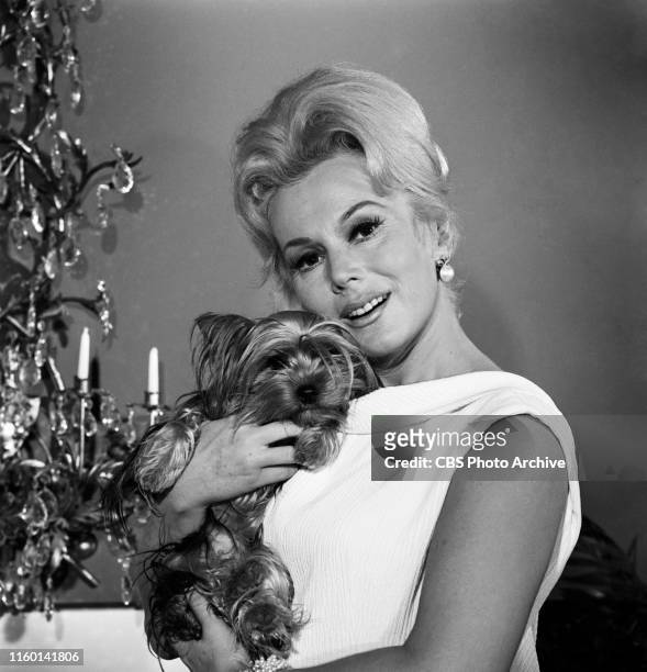 Eva Gabor stars as Lisa Douglas in the CBS television rural situation comedy "Green Acres." The Pilot episode, "Oliver Buys a Farm," was originally...