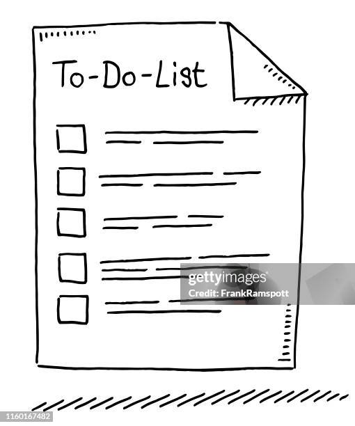 to-do-list symbol drawing - to do list stock illustrations