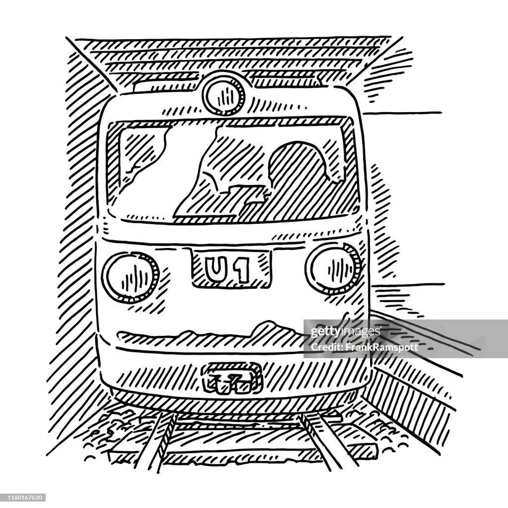Front Train Draw Subway Train Front Drawing