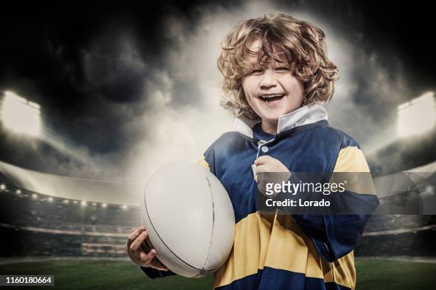 a child rugby player - rugby league stock pictures, royalty-free photos & images