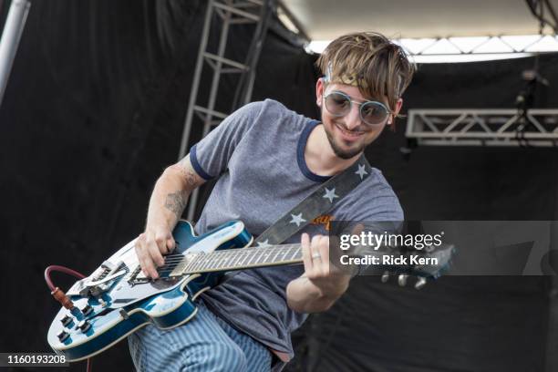 Musician Lucas Hubbard performs onstage with Ray Wylie Hubbard during the 46th Annual Willie Nelson 4th of July Picnic at Austin360 Amphitheater on...