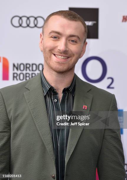 Sam Smith attends the Nordoff Robbins O2 Silver Clef Awards 2019 at the Grosvenor House on July 05, 2019 in London, England.