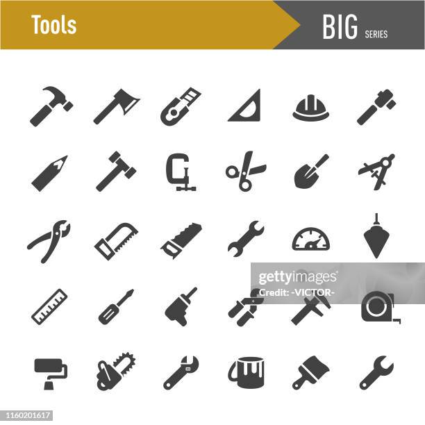 ilustraciones, imágenes clip art, dibujos animados e iconos de stock de iconos de herramientas - big series - calibrador
