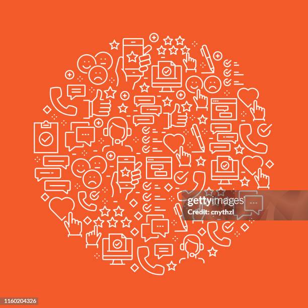 survey and testimonials related pattern design - comparing documents stock illustrations