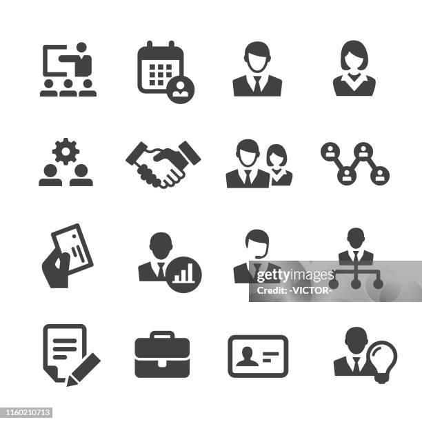 business and people icons - acme series - interactive whiteboard stock illustrations