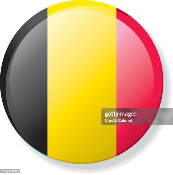 ilustrações, clipart, desenhos animados e ícones de botão de bandeira de lapela-bélgica - belgium