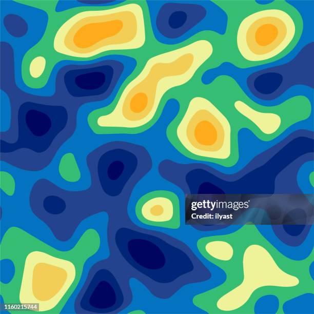 gradient papercut composition vector pattern design - topographic map texture stock illustrations