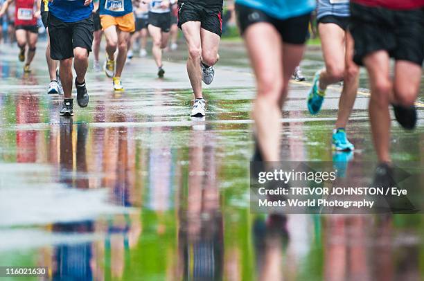 reflections on rainy marathon - ottawa people stock pictures, royalty-free photos & images