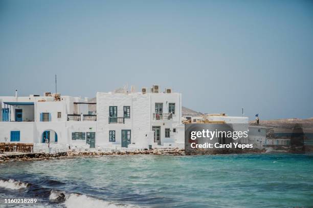 harbor of naoussa,paros island,greece - paros greece stock pictures, royalty-free photos & images