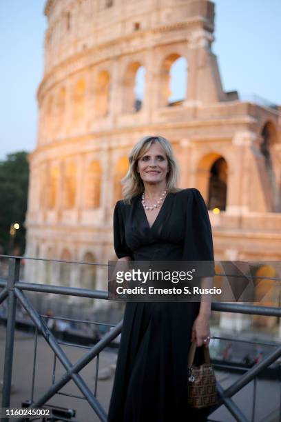 Isabella Ferrari attends the Cocktail at Fendi Couture Fall Winter 2019/2020 on July 04, 2019 in Rome, Italy.