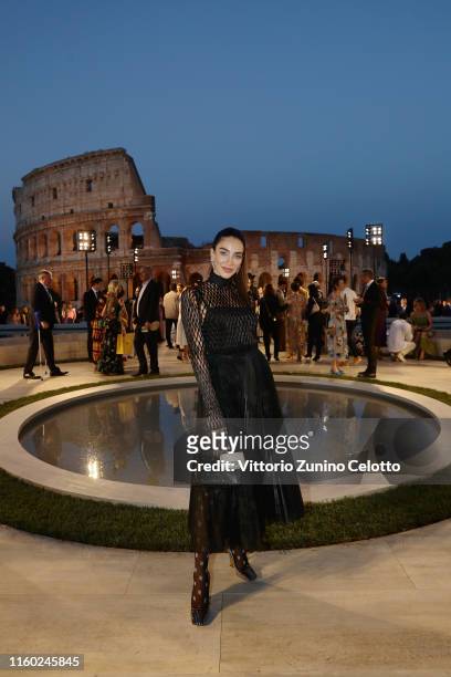 Jessica Kahawaty attends the Cocktail at Fendi Couture Fall Winter 2019/2020 on July 04, 2019 in Rome, Italy.