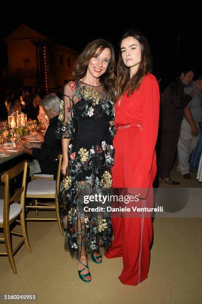 Silvia Grilli and Kasia Smutniak attend the Fendi Couture Fall Winter 2019/2020 Dinner on July 04, 2019 in Rome, Italy.