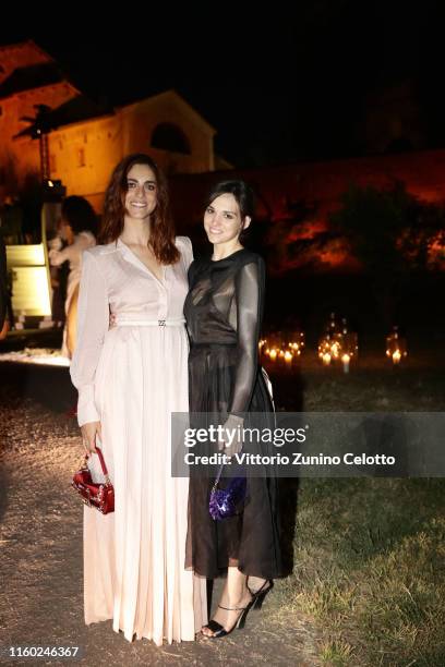 Miriam Leone and Sara Serraiocco attend the Fendi Couture Fall Winter 2019/2020 Dinner on July 04, 2019 in Rome, Italy.