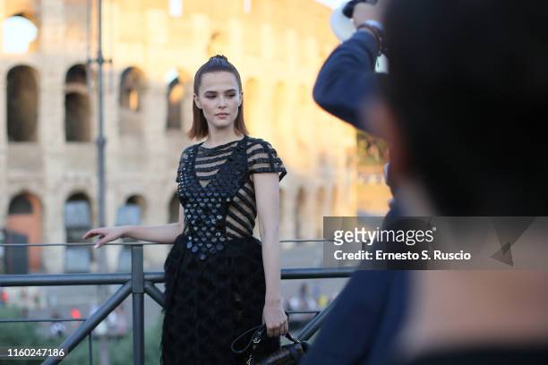 Zoey Deutch attends the Cocktail at Fendi Couture Fall Winter 2019/2020 on July 04, 2019 in Rome, Italy.