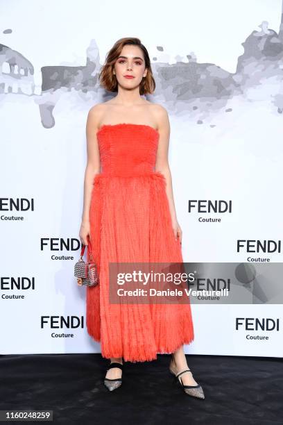 Kiernan Shipka attends the Cocktail at Fendi Couture Fall Winter 2019/2020 on July 04, 2019 in Rome, Italy.