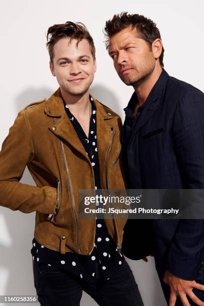 Actors Alexander Calvert and Misha Collins of The CW's 'Supernatural' poses for a portrait during the 2019 Summer TCA Portrait Studio at The Beverly...