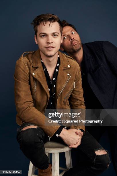 Actors Alexander Calvert and Misha Collins of The CW's 'Supernatural' poses for a portrait during the 2019 Summer TCA Portrait Studio at The Beverly...