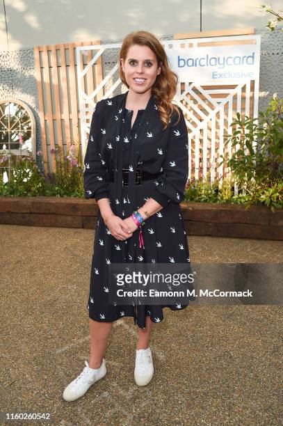 Princess Beatrice of York attends Barclaycard Exclusive area at Barclaycard presents British Summer Time Hyde Park on July 05, 2019 in London,...