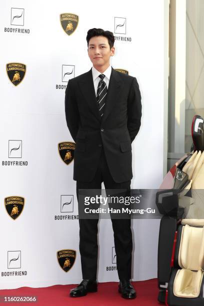 South Korean actor Ji Chang-Wook attends the photocall for 'BODYFRIEND X Lamborghini' partnership launch event on July 05, 2019 in Seoul, South Korea.