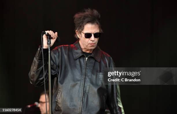 Ian McCulloch of Echo & The Bunnymen performs on stage during Day 1 of the Cornbury Festival 2019 on July 05, 2019 in Oxford, England.