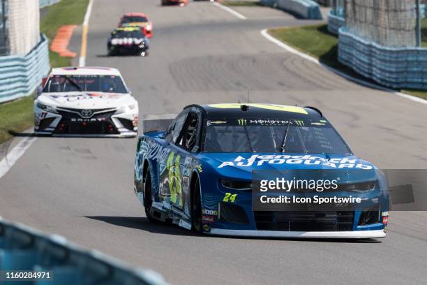 William Byron driver of the Hendrick Autoguard Chevrolet races down the short shoot heading into turn 6 the Monster Energy NASCAR Cup Series,...