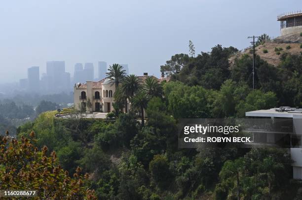 New home , seen August 7 on Cielo Drive in Beverly Hills, California, has replaced the now razed home in which Sharon Tate and four others were...
