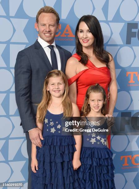 Ian Ziering, Erin Kristine Ludwig, Mia Loren Ziering, and Penna Mae Ziering arrive at the FOX Summer TCA 2019 All-Star Party at Fox Studios on August...