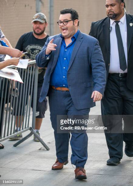 Josh Gad is seen at "Jimmy Kimmel Live" on August 07, 2019 in Los Angeles, California.