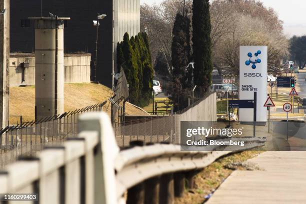 Sign stands at the entrance to the Sasol Ltd. Sasol One Site in Sasolburg, South Africa, on Wednesday, Aug. 7, 2019. Sasol said some of its South...