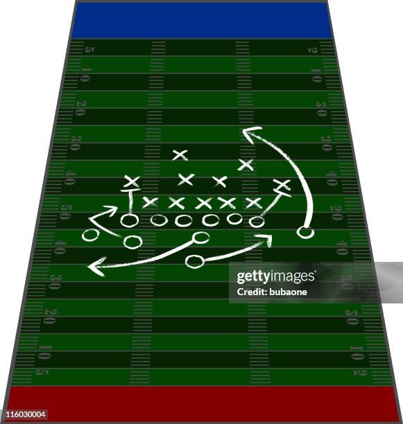 game plan - chalk arrow stock illustrations