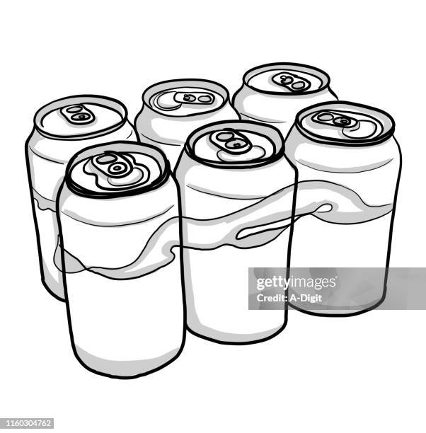 ilustraciones, imágenes clip art, dibujos animados e iconos de stock de latas de cerveza - sediento