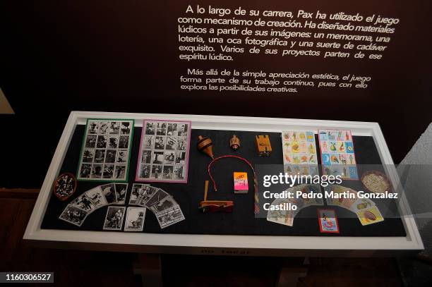 Aspects during the opening of the exhibition 'La Camara y El Oficio' by Mexican photographer Ruben Pax at Museo Archivo de la Fotografia on July 4,...