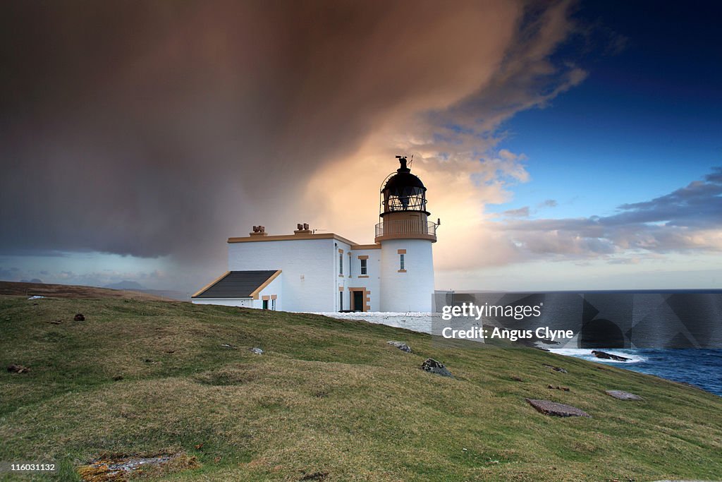 Rainshowers Stoer Lighthouse Sutherland Scotland