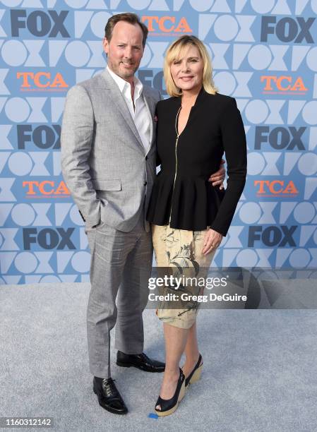 Russell Thomas and Kim Cattrall arrive at the FOX Summer TCA 2019 All-Star Party at Fox Studios on August 7, 2019 in Los Angeles, California.
