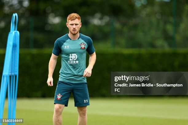 Harry Reed looks on during a Southampton FC Training Session pictured at Staplewood Training Ground on August 08, 2019 in Southampton, England.