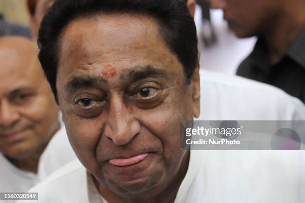 Chief Minister of Madhya Pradesh, Kamal Nath looks on during an inauguration ceremony in Mumbai, India on 08 August 2019. Nath assumed the office of...