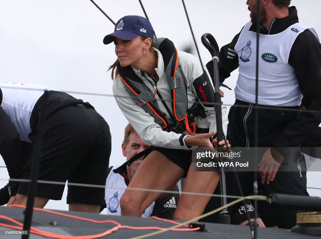 The Duke And Duchess Of Cambridge Take Part In The King's Cup Regatta