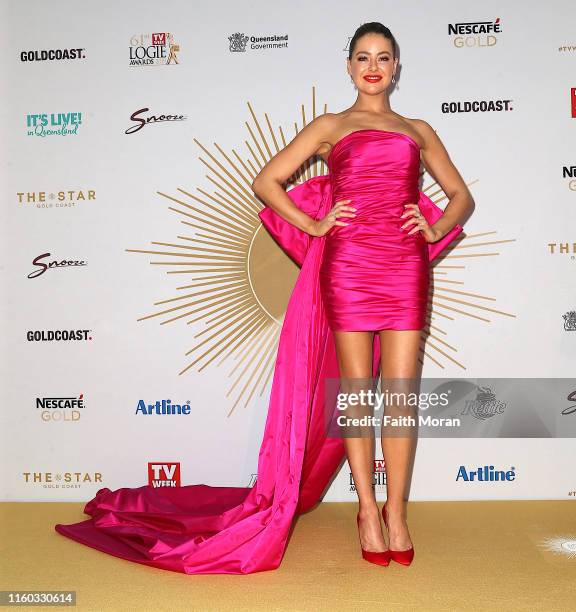 April Rose Pengilly arrives at the 61st Annual TV WEEK Logie Awards at The Star Gold Coast on June 30, 2019 on the Gold Coast, Australia.