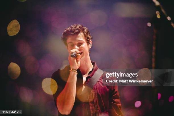 Shawn Mendes performs in concert Los Angeles, at Staples Center on July 05, 2019 in Los Angeles, California.