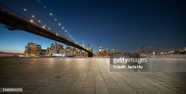 manhattan skyline - dusk stock pictures, royalty-free photos & images