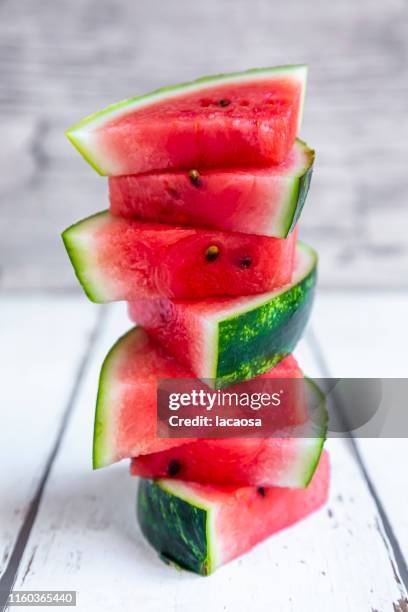 watermelon slices - watermelon stock pictures, royalty-free photos & images