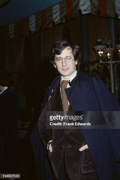 American film director Steven Spielberg at a Writers' Guild Awards ceremony at the Beverly Hilton Hotel, Beverly Hills, California, April 1978.