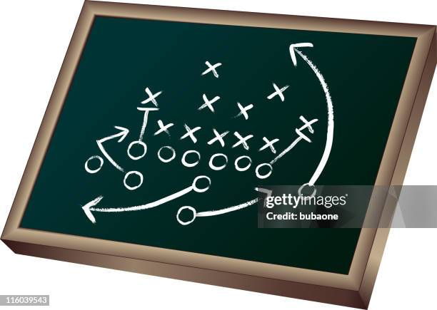 game plan on blackboard - xes club stock illustrations