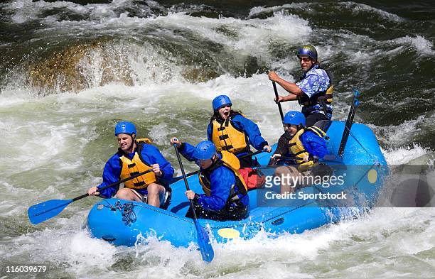 white water rafting in colorado - v arkansas stockfoto's en -beelden
