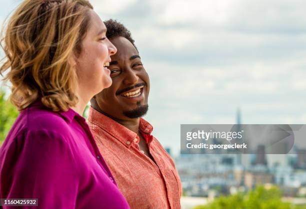 enjoying the view over london together - greenwich park stock pictures, royalty-free photos & images