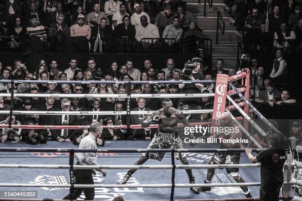 January 16: MANDATORY CREDIT Bill Tompkins/Getty Images Deontay Wilder defeats Artur Szpilka by Knockout in their heavyweight Championship fight....