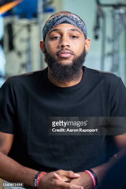 Actor and basketball star Brandon Armstrong poses for a portrait in Los Angeles, California.