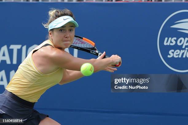 Elina Svitolina of Ukraine plays against Belinda Bencic of Switzerland during the round 16 match of championship in the Rogers Cup tennis tournament...