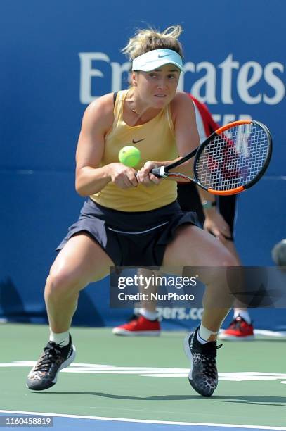 Elina Svitolina of Ukraine plays against Belinda Bencic of Switzerland during the round 16 match of championship in the Rogers Cup tennis tournament...